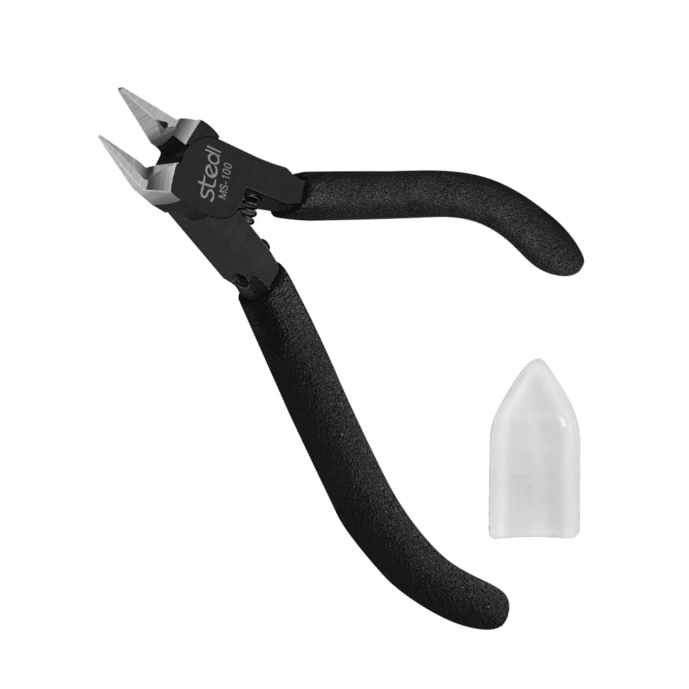 stedi 4.7-inch Model Nipper, with Sharp Thin Blade and Blade Case Plastic Model Tools, Sprue Cutter for Gundam Building Repairing and Fixing, Black