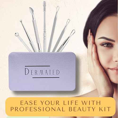 [16 Pcs] Blackhead Remover Tools 2025 Latest Pimple Popper Tool Kit | Stainless Steel Professional Pimple Extractor Tool Kit for Blackheads, Blemish, Comdone, Acne, Zit, and Whiteheads for Face & Nose