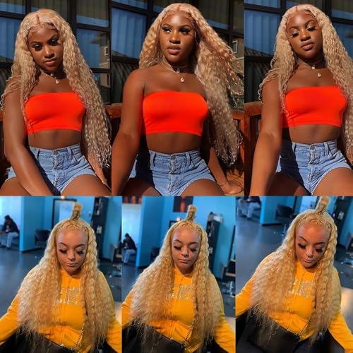 Highlight Bundles Blonde Human Hair Bundles #27 Kinky Curly Bundle 24 26 28 inch Honey Blonde Human Hair Bundle