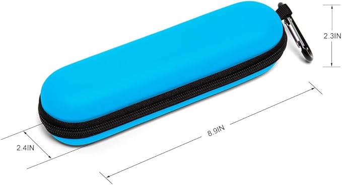 Nincha EVA Electric Toothbrush Case - Durable Hard Shell Travel Case with Mesh Pocket - Fits Most Powered Toothbrush Products (Blue)