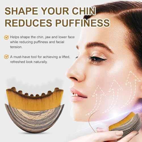 New Lymphatic Contour Face Brush, Lymphatic Drainage Massager for Face, Dry Brushing Face Brush, Chin & Jawline Sculpting, Ergonomically Designed to Fit The Skin Precisely and Relieve Fatigue