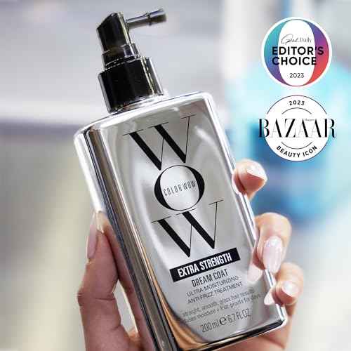 COLOR WOW Extra Strength Dream Coat ? Powerful ultra moisturizing, anti humidity treatment for extremely frizz prone hair| glassy smooth, straight + resistant styles up to 3-4 washes