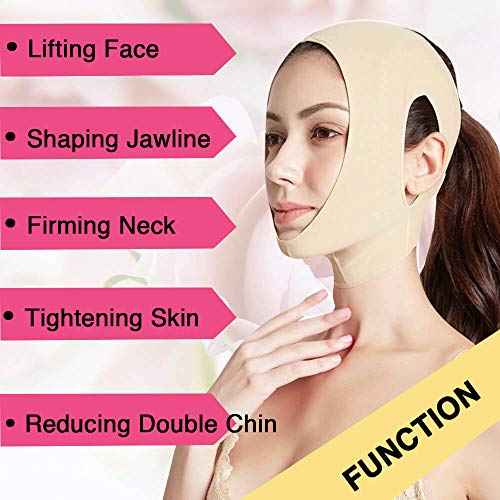 Reusable Chin Slimming Strap Face Lift Tape V Line Lifting Face Mask Double Chin Reducer Face Neck Slimmer Jawline Shaper Anti Snoring Snore Stopper (M)