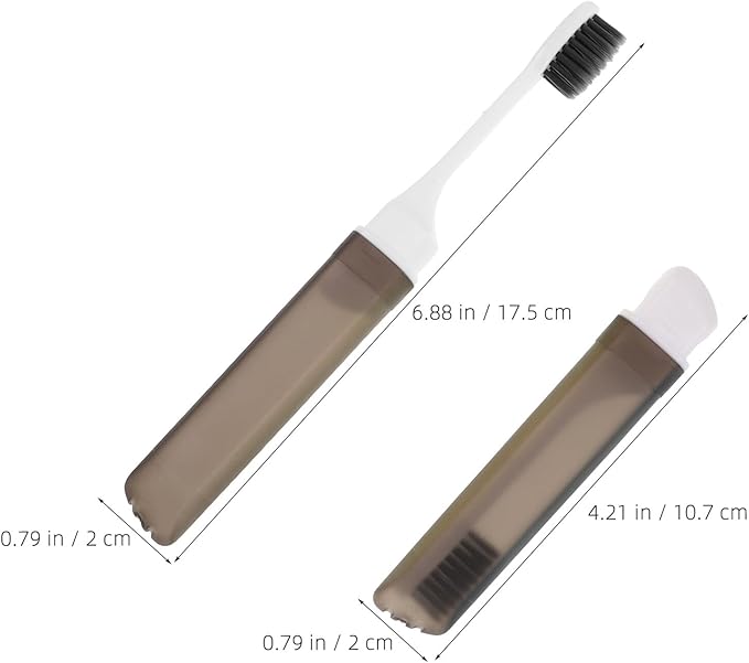ERINGOGO Foldable Travel Toothbrush Set 5pcs, Portable Manual Toothbrushes with Soft Bristles, Compact Folding Design for Business Trips, Home, and Hotel Use