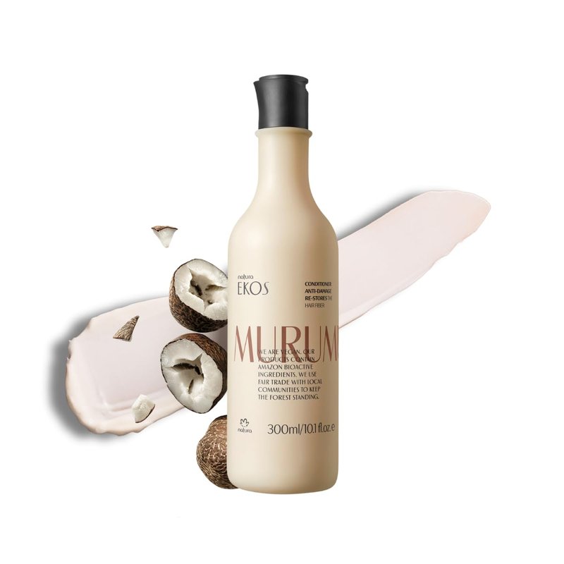 natura - Ekos Murumuru Restoring Conditioner - Anti-Damage - Hair Detangler & Moisturizer - Combat Dryness - Vegan Hair Care - Brazilian Beauty Secrets - Personal & Self Care - 10.1 fl oz (300ml)