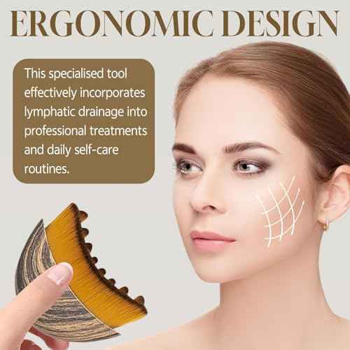 2PCS New Lymphatic Contour Face Brush, Contour Face Brush for Lymphatic Drainage, Ergonomically Designed to Fit the Skin Precisely, Face Lifting Tool for Skincare Routine |Portable Gua Sha Alternative