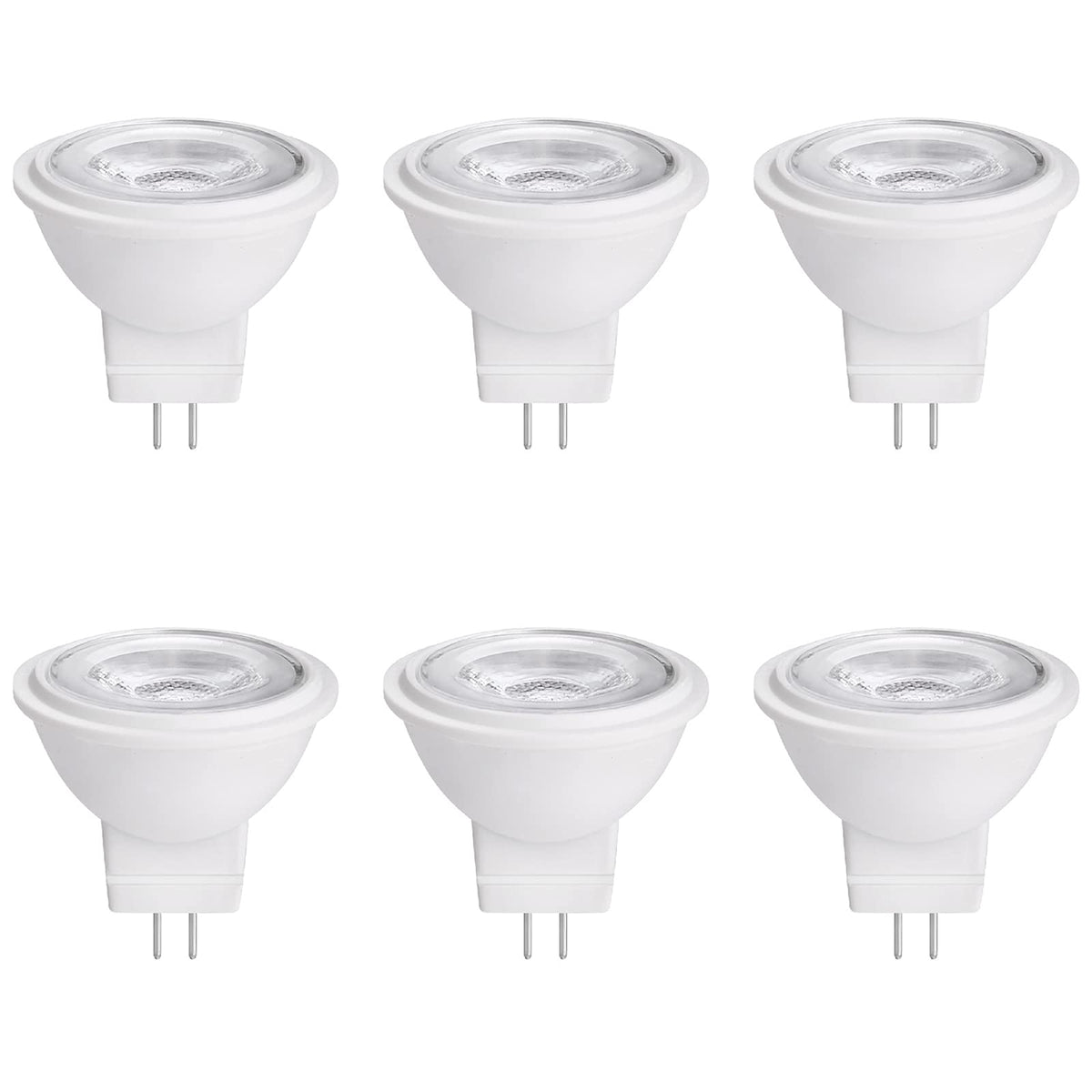 Makergroup MR11 Gu4.0 Bi-pin LED Light Bulb 3W 12VAC/DC Low Voltage LED Spotlights Warm White 2700K-3000K for Outdoor Landscape Lighting and Indoor Recessed/Track Lights 6pcs