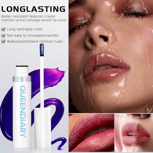 Lip Stain Peel off, Peel Off Lip Stain - Long Lasting Waterproof for Women, Non-stick Cup Lipstick Peel Off Highly Pigmented Not Faded Smudge-proof Liptint. (05 Darling Stain)