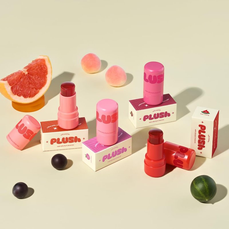 Elensilia Plush Water Jelly Lip & Cheek Tint – Grape Queen, 10g (0.35oz) | Lightweight & Buildable Tint for a Natural, Fresh Glow