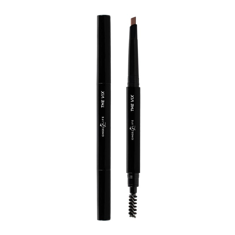 Ginge.Life The Vix: Auburn Eyebrow Pencil – Waterproof, Double-Ended Automatic Angled Tip & Spoolie Brush, Cruelty-Free