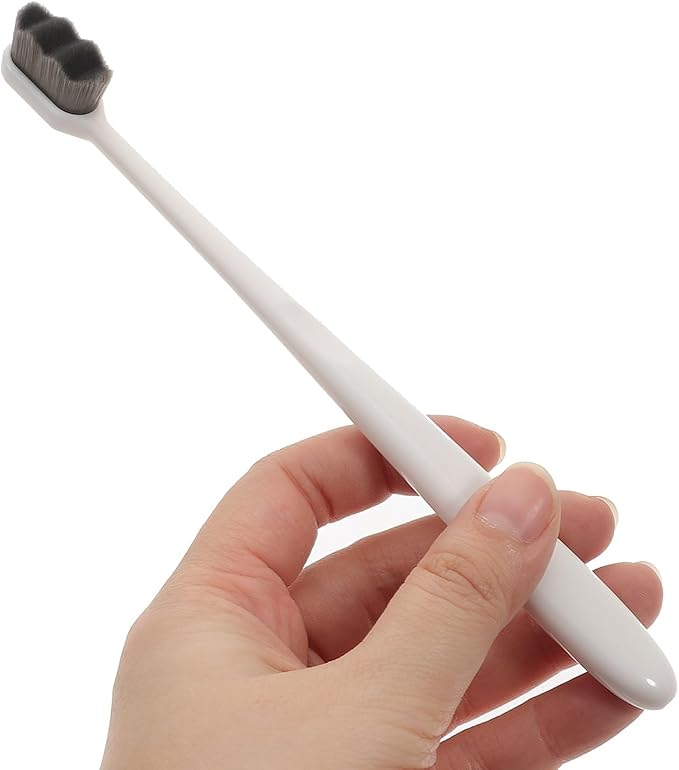 Soft Toothbrushes for Adults 4pcs, Extra Soft Bristles with Black Curved Design, Lightweight Manual Toothbrushes for Travel and Daily Oral Care