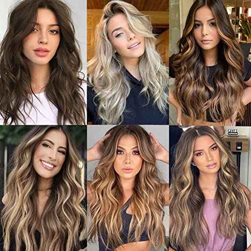 Black Hair Extensions, 20 Inches Soft Synthetic Curly Hair Extensions Clip ins (Color: Black)