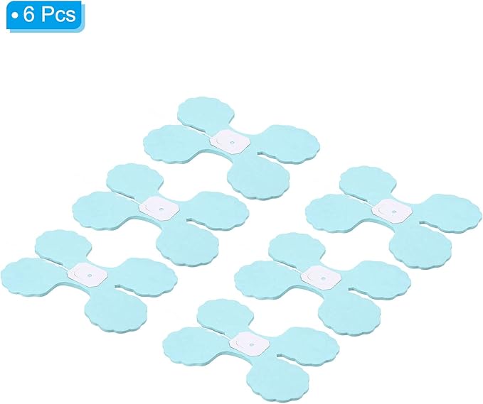 PATIKIL 9.8ft Four-Leaf Garland, 6 Pack Tissue Paper Hanging Flower Garland Reusable Streamers for Party Wedding Backdrop Decorations, Light Blue