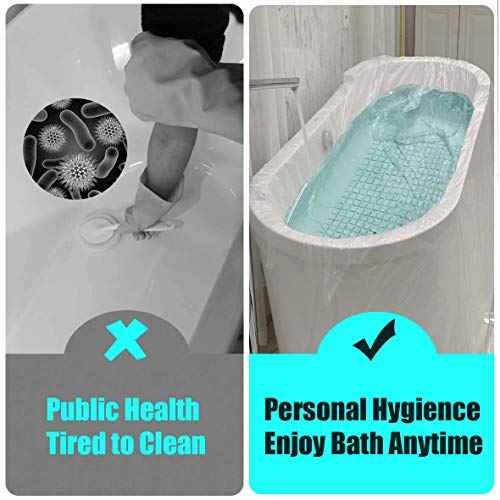 Disposable Bathtub Cover 24 Pcs, Large Plastic Bathtub Liner Bag for Travel and Household, Bath Film Bag for Bath Tub (102x47 inch)