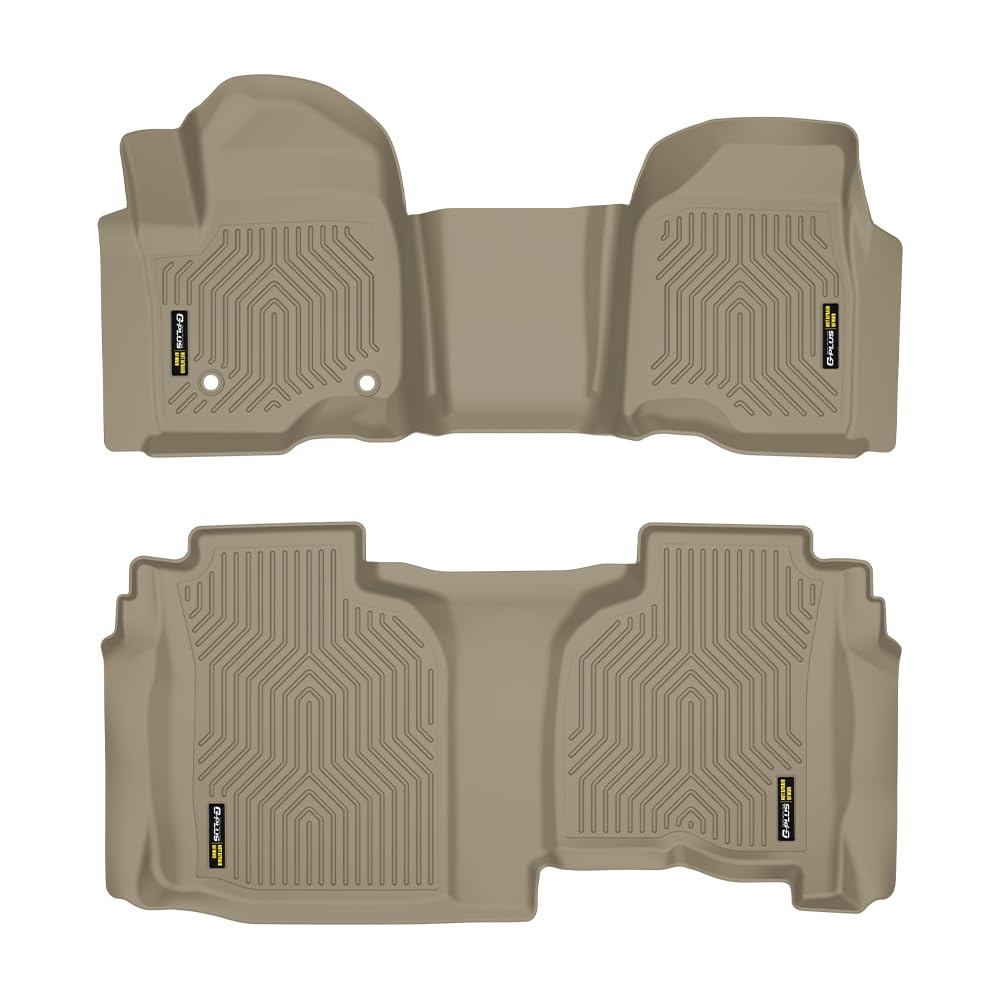 Floor Mats Fit Chevy Silverado 1500 Double Cab 2019-2024 All Weather Protection Tpe Floor Liner Waterproof Cargo Liner 1St & 2Nd