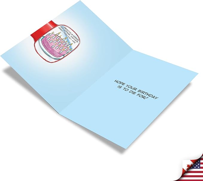 NobleWorks 50th Birthday Greeting Card with 5 x 7 Inch Envelope (1 Card) Bday Objects in Mirror Milestones 50 4794