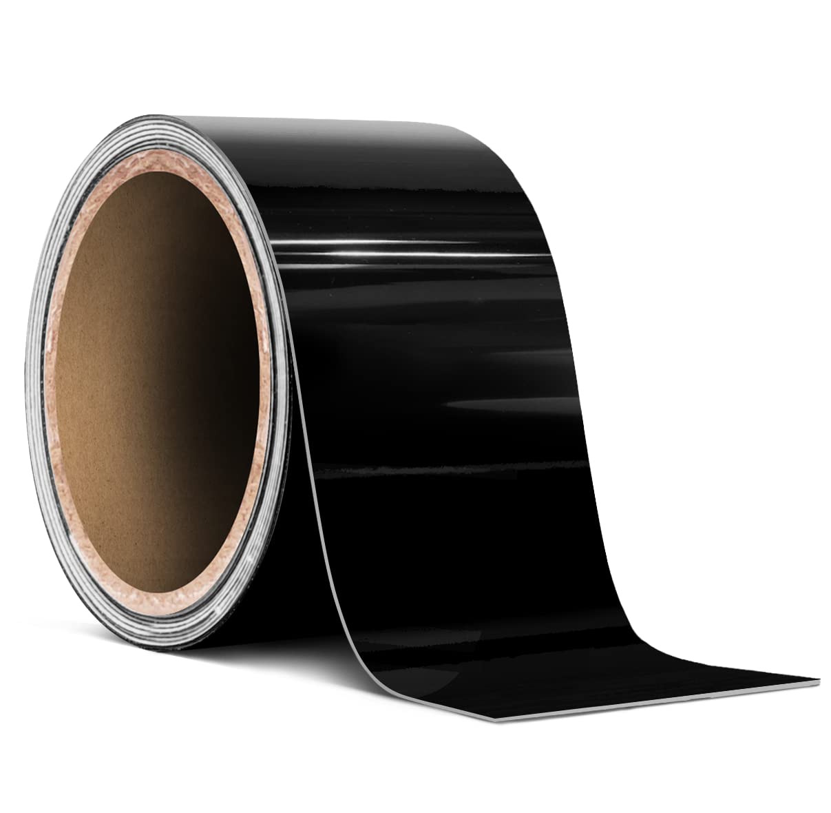 VViViD No-More Chrome Black Vinyl Overlay Wrap Black-Out Strips Roll DIY (High Gloss Black (40ft x 2 Inch Bulk Roll))