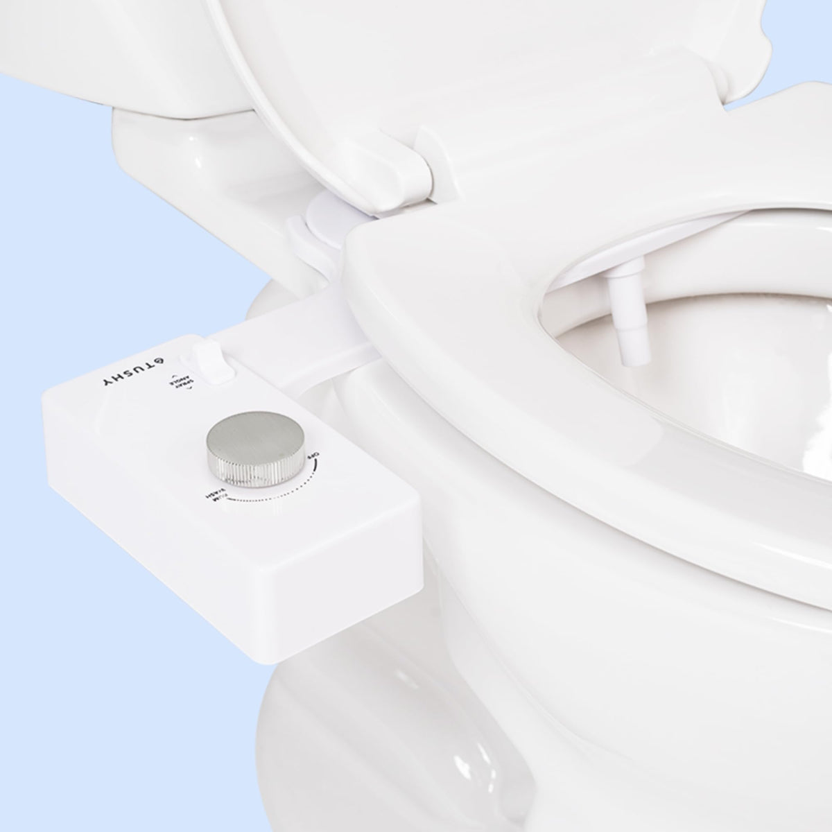 TUSHY Classic 3.0 Bidet Toilet Seat Attachment - a Non-Electric Self Cleaning Water Sprayer with Adjustable Water Pressure Nozzle, Angle Control & Easy Home Installation (Brushed Nickel)