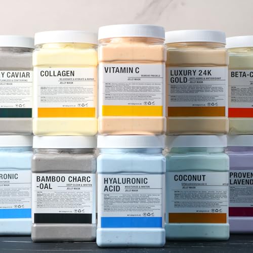 Collagen Jelly Mask ? Jelly Mask for Facials & Vajacial, Mascarilla Hidropl?stica Facial,Esthetician Supplies for All Skin Types (6 Packs)