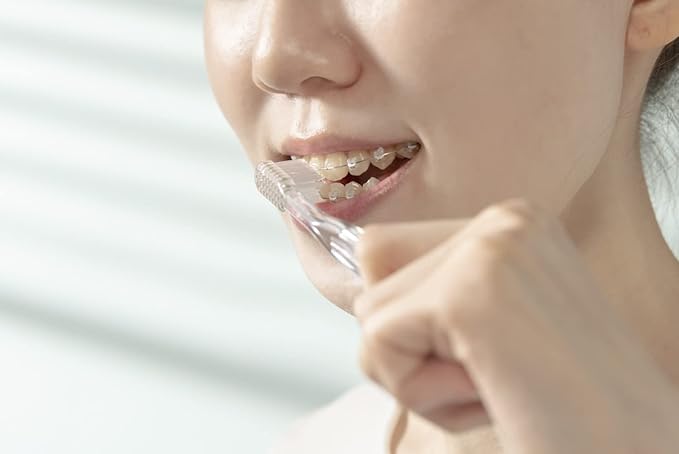 Orthodontic Toothbrush for Braces [2 Packs][Made in Korea] V Trim Cutting American Bristles Braces Toothbrush for Brackets and Wires Cleaning (Ortho Compact 20 Soft, 2 Pack)