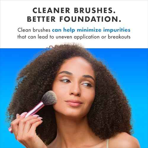 Cinema Secrets Original Blue Vanilla Makeup Brush Cleaner Spray - Professional Cleanser for Makeup Brushes - Quick-Drying, Rinse-Free Formula - Removes Stubborn Waterproof Make Up