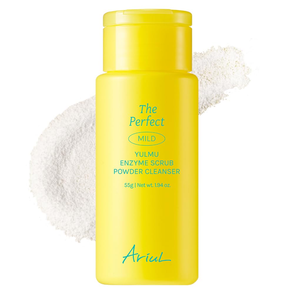 Ariul The Perfect Yulmu Enzyme Scrub Powder Cleanser – Gentle Exfoliation with Job’s Tears & Enzymes, Pore Cleansing, Non-Irritating & & Vegan Formula, Korean Skin Care, 55g / 1.94 oz
