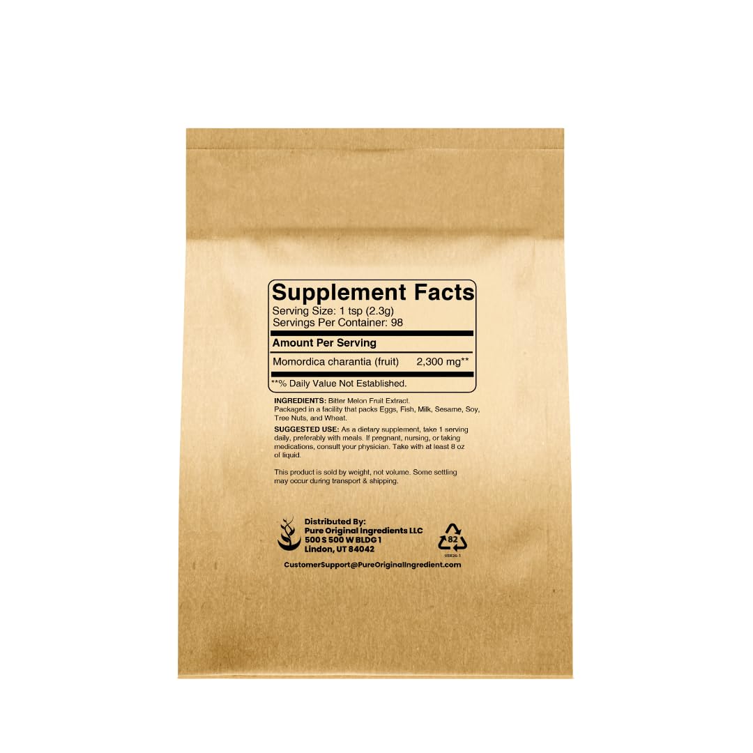 Pure Original Ingredients Bitter Melon (1lb) Traditional Supplement, Natural Extract, Non-GMO