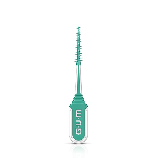 GUM Soft-Picks Comfort Flex, Mint, Easy to Use Dental Picks for Teeth Cleaning Health, Disposable Interdental Brushes with Convenient Carry Case, Dentist Recommended, 80 Count (Pack of 4)