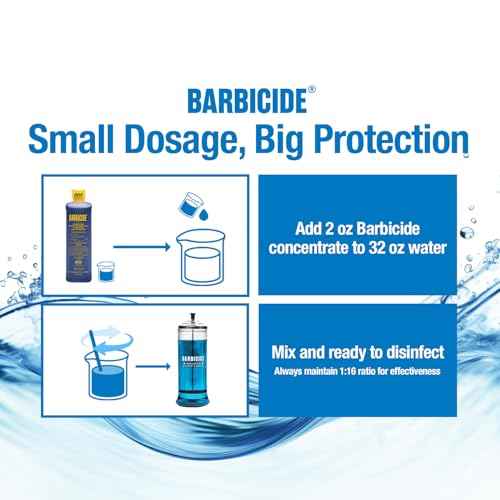 BARBICIDE Disinfecting Jar ? Durable Glass Immersion Container with Stainless Steel Lid and Tray ? Professional Salon, Spa & Barber Tool Sanitizer for Combs, Brushes & Implements - (Large - 37 Fl Oz)