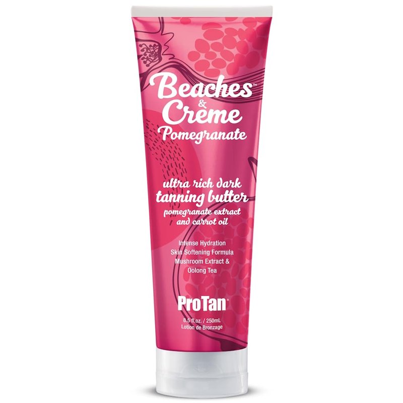 Pro Tan Beaches & Crème Pomegranate Dark Tanning Butter with Intensifiers including Tyrosine 8.5oz