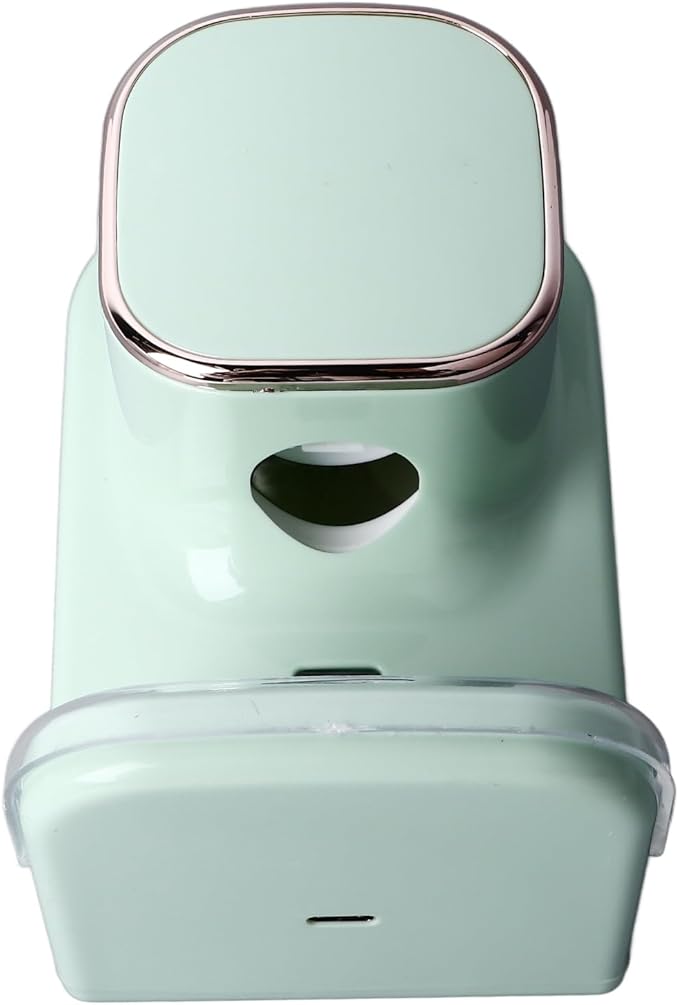 Electric Toothpaste Dispenser, Automatic Toothpaste Squeezer, Wall Mounted with 3 Toothbrush Slots and Holder, Smart Bathroom Accessories Stylish Decor (Green)