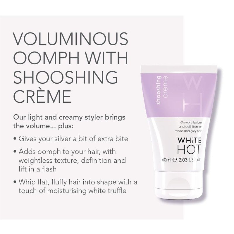 White Hot Boost & Shoosh Duo:Brilliant Shampoo & Shooshing Crème to brighten grey & white hair