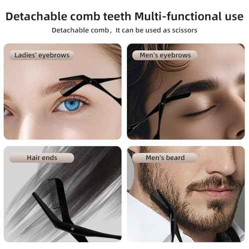 Eyebrow Scissors Trimmer with Comb Gift for Men and Women Stocking Stuffers