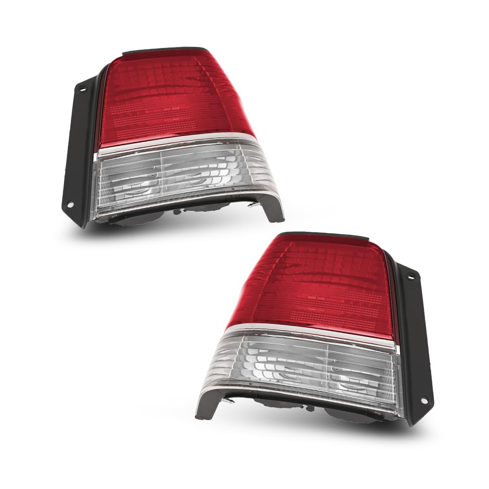 G-PLUS Tail Lights Pair Assembly Fit Toyota Tercel 1995-1999, Left Right Side Red Lens 8156116530 8156016630