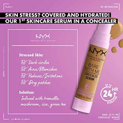 NYX PROFESSIONAL MAKEUP Bare With Me Concealer Serum, Concealer Makeup For Up To 24Hr Hydration - Beige