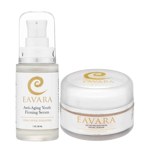 Organic Anti Wrinkle Face Serum and Anti Aging Daily Moisturizer Cream