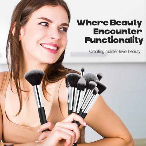 Stocking Stuffers for Women Teen Girls - Christmas Gifts 13 Pcs Makeup Brushes Set, Premium Kit with Foundation Concealer Makeup Blush Sponge, Professional Beauty Accessories for Women Sister Birthday