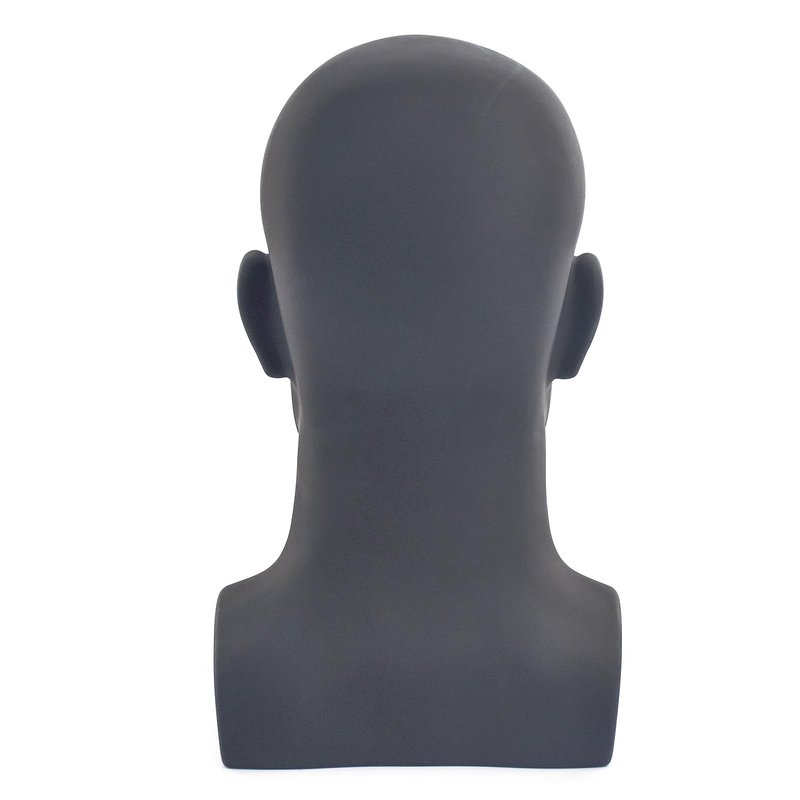 Tcwuzick Male Mannequin Head Professional Manikin Head for Display Wigs Hats Headphone Mask Sunglasses Jewelry and Scravat Display Stand (L90-yahei)