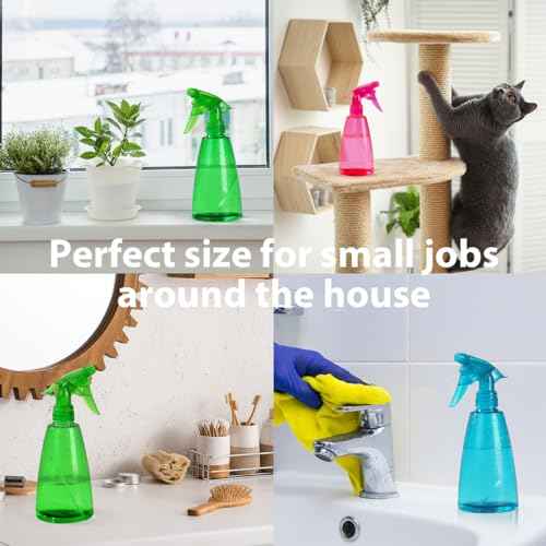 Bealee Spray Bottles 3-Pack, 16 Oz, Mist & Stream, Plastic Water Spray Bottle for Hair, Essential Oils, Plants, Cleaning Solutions, BBQ, Cat Dog Correction Behavior - Leak Proof - Empty Spray Bottles