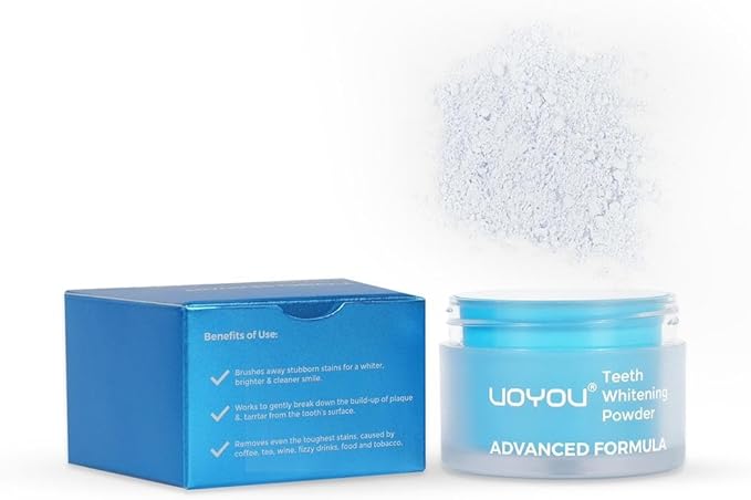 Teeth Whitening Powder, Dentist Approved-Repair Enamel & Sensitivity-Free Whitening Tooth Powder, 6 Month Supply, Tea, Coffee, Wine & Smoking Stains Remover, Peroxide Free, Cool Mint Flavor
