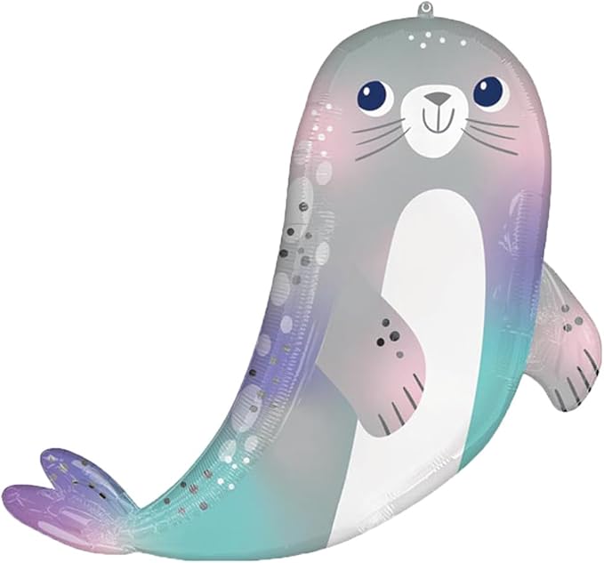 Artisan Owl Under the Sea Multicolor Seal Jumbo 30" Foil Party Balloon - 1 Count