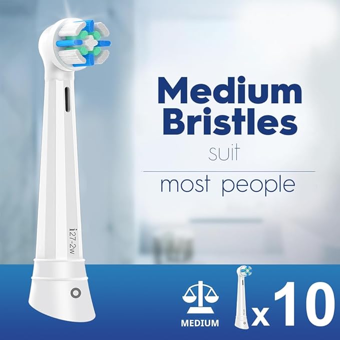 10 Pack IO Replacement Heads Compatible with Oral b IO 2/3/4/5/6/7/8/9/10 Series Electric Toothbrush, Brush Heads Refills Compatible with Oral B IO for Teeth Clean (White)