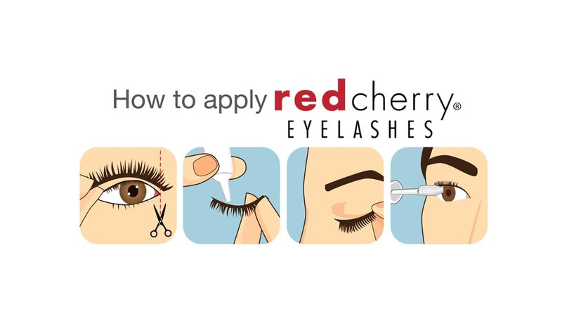 Red Cherry #DW False Eyelashes Pack of 6 Pairs