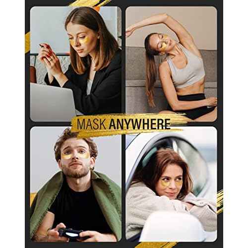 24k Gold Under Eye Patches (25 Pairs), eye mask, Collagen Skin Care Products, Eye Patches for Puffy Eyes, eye masks for dark circles and puffiness