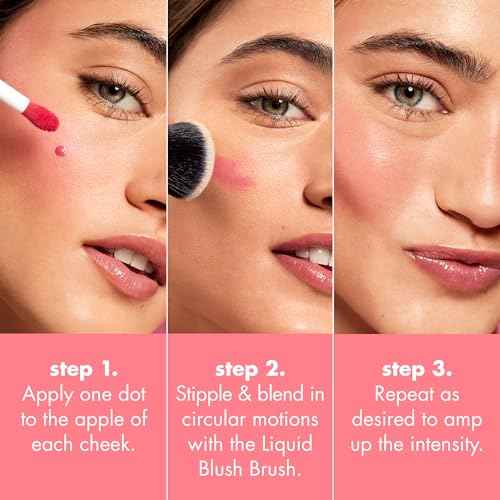 e.l.f. Camo Liquid Blush Brush, Angled Blush Brush Ideal For Applying & Blending Colors On Cheeks, Soft, Dense Bristles, Vegan & Cruelty-free