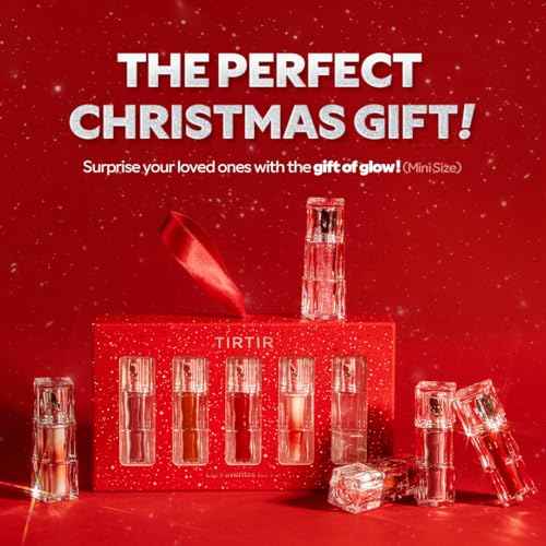 TIRTIR Holiday Lip Stain Gift Set | 12H Lasting Korean Lip Gloss Stocking Stuffers for Women, set of 5