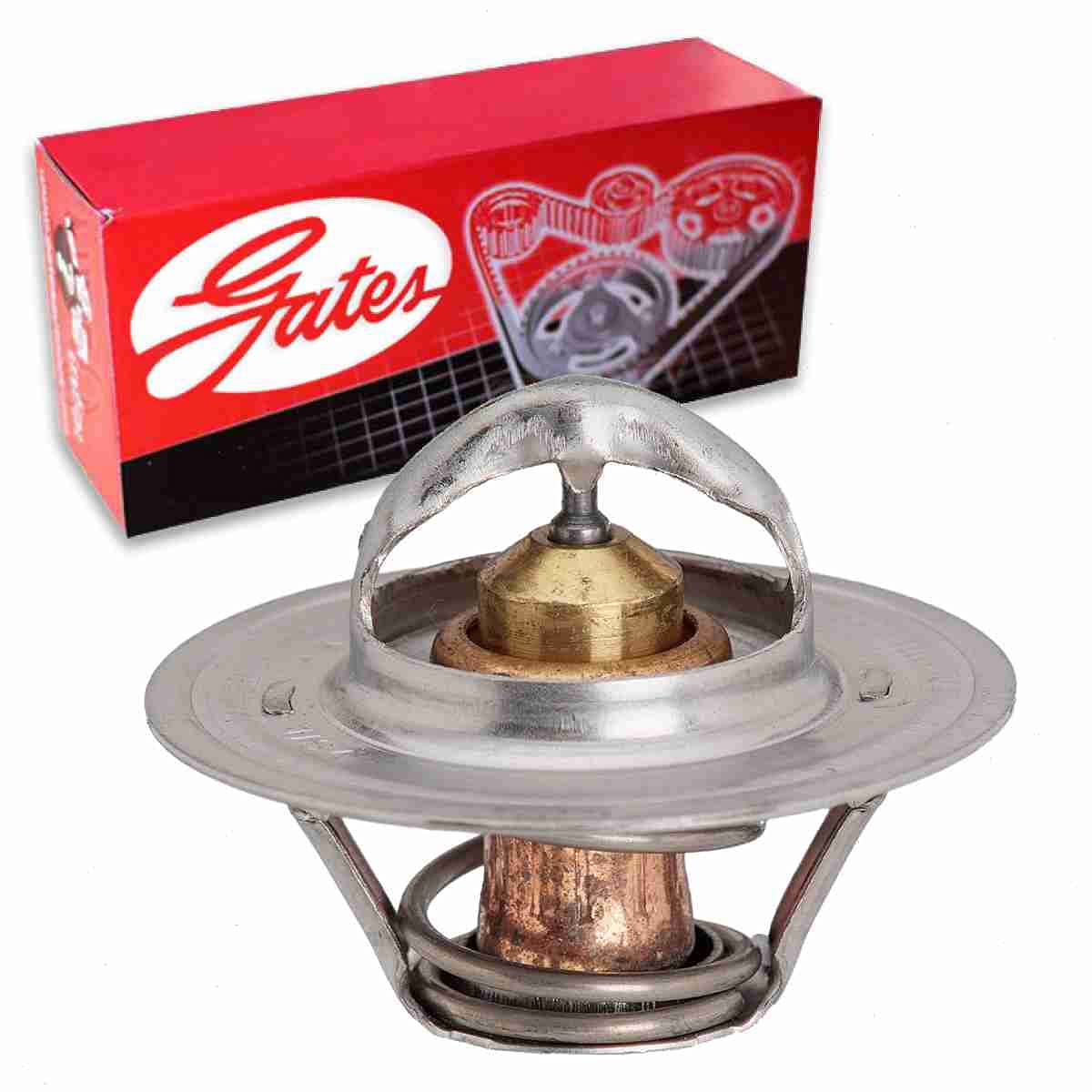 Gates Engine Coolant Thermostat compatible with Ford F-150 4.9L 5.0L 5.8L 5.9L 6.4L 7.5L L6 V8 1975-1996
