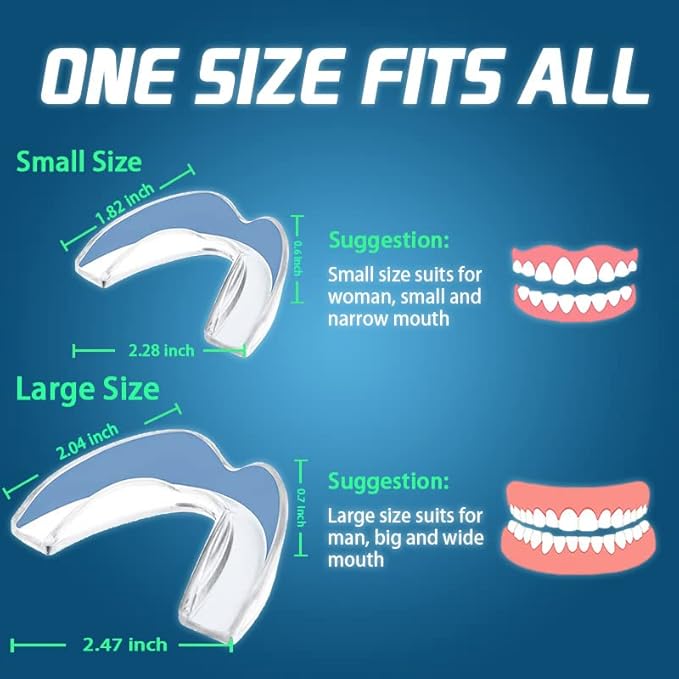 KOHEEL MG Moldable Mouth Guard for Teeth Grinding and Clenching, Perfect Fit Night Guard, Dental Guard for Bruxism Relief, 4 Count (4 Small)