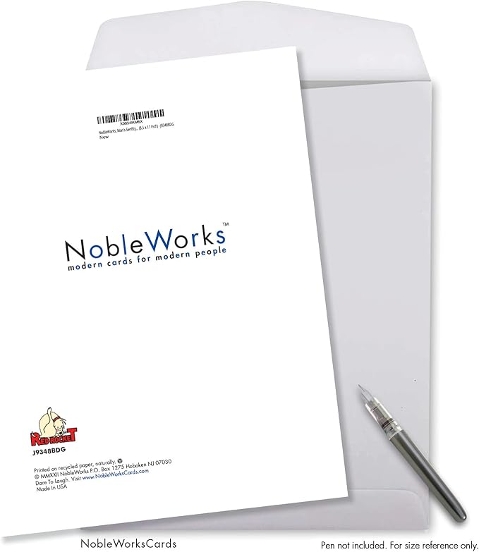 NobleWorks - Big Funny Birthday Greeting Card 8.5 x 11 Inch with Envelope (1 Pack) Large Jumbo Bday Man's Senility Prayer J9348BDG