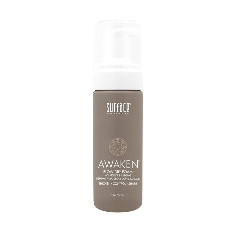 SURFACE Hair Awaken Thickening Blow Dry Foam, Protect, Strengthen Fine & Fragile Hair, 5 Fl. Oz.